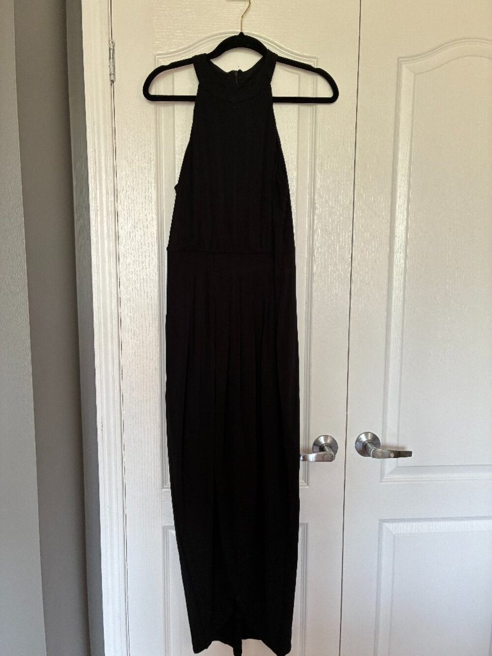 Slinky Venus Black Column Jersey Evening Dress L
